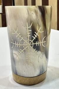 Meilleurs verres à shot faits main en corne de buffle écologiques, style antique européen, tasse Viking pour fêtes et célébrations - Product Image 3