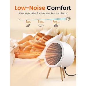 Stufa Elettrica Portatile 1000W/600W per Uso Interno, Riscaldatore in Ceramica PTC, Piccolo Riscaldatore da Scrivania per Camera da Letto e Ufficio, Riscaldatore Portatile 2s - Product Image 2