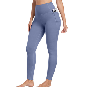 Team <b>Builder</b> Custom Women's High Waist Compression Yoga Leggings Satin Lightweight Quick Dry Side Phone Pocket Premium Gym - Product Image 1