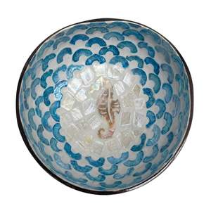 Cuenco de Coco con Diseño de Caballito de Mar y Madreperla, Ecológico, Venta al por Mayor Directa de Fábrica, Precios Económicos, Color Personalizable - Product Image 1