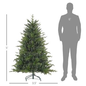 Albero di Natale Artificiale Innevato da 1,5 m - Realistico, di Alta Qualità, 300 cm, in PVC Pieghevole per Decorazioni Interne ed Esterne - Product Image 1