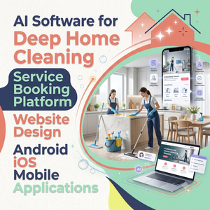 Software de IA para Servicios de Limpieza Profunda del Hogar, Diseño de Plataforma de Reservas, Aplicaciones Móviles para Android e iOS, Software de IA para ERP y CRM - Product Image 1