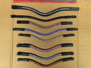 Wholesale Equestrian Leather Horse <b>Bridle</b> with Five Row Crystals Browbands Soft Padded Crystals Customizable Horse Equipment - Product Image 3