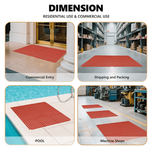Alfombra de Cocina Antideslizante Roja de 90x90x1.2cm, Alfombra Gruesa para Piso, Diseñada para Mayor Comodidad y Durabilidad - Product Image 5