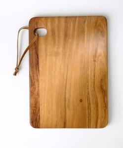 Tabla de cortar redonda de bambú con mango, tabla de cortar gruesa ecológica para carne y verduras - Product Image 3