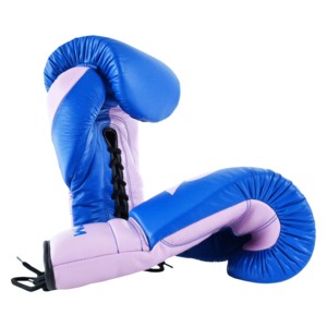 Guantes de Boxeo RYDOM Azules y Rosas con Cordones, Logotipo Personalizado, OEM, Venta al Por Mayor, Marca Privada, Equipo para Sparring, Kickboxing y Saco de Boxeo - Product Image 6