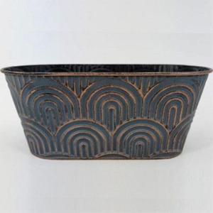 Maceta Antigua con Acabado Glaseado, Diseño Rústico Vintage para Uso en Interiores, Forma Elíptica, Macetero Vintage para Jardín - Product Image 1