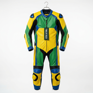 Traje de Motocicleta de Cuero Totalmente Personalizable, Colores, Logotipos y Tallas Personalizados, Fábrica OEM - Product Image 1
