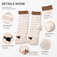 Chaussettes de Pilates pour femmes, antidérapantes, respirantes, souples, extensibles, idéales pour le Reformer, le Yoga, la Barre, l'entraînement, conception personnalisée, vente en gros