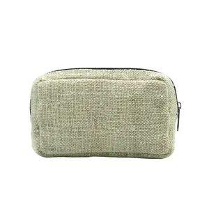 Tùy Chỉnh Dây Kéo Pouch Wallet Coin Purse Hand Purse Mỹ Phẩm Trường Hợp/Ví/Coin Purse Gai Đay Bông Vải Dây Kéo Đóng Cửa PHCP-001