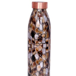 Botella de Cobre Puro de Lujo con Diseño Impreso para Almacenamiento de Agua, Uso Diario en la Oficina, Compre Directamente del Proveedor - Product Image 1
