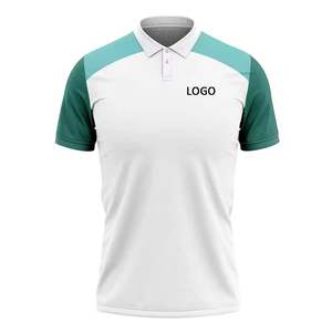 Camisas de Hombre para Negocios, al por Mayor, con Logotipo Bordado en el Cuello, Manga Corta, Transpirables, de Algodón Tejido, con Bolsillo, Estilo Urbano - Product Image 1