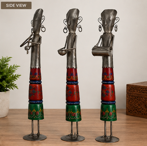 AK Brass Traditional Human Design Metal <b>Christmas</b> Decor Multi Color Finished Set Of 3 For Table Decor / <b>Christmas</b> Decor Accent - Product Image 3