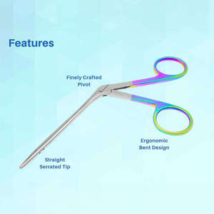 Pinces micro-auriculaires réutilisables en acier inoxydable, légères, manuelles, stérilisables à haute température, certifiées CE, instrument chirurgical ORL - Product Image 5