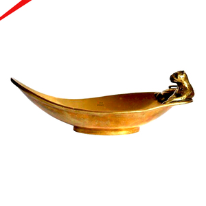 Vajilla de Estilo Único y Calidad Estándar para Uso Diario en el Hogar, Tazón para Servir Frutas con Acabado Dorado - Product Image 2