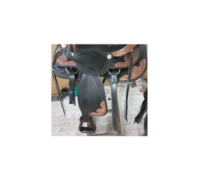 อานม้าหนังสีดำแบบตะวันตก พร้อมเบาะหนังกลับ ประดับดอกไม้และคอนโชส์ พร้อมชุดอุปกรณ์ ขนาด 10 ถึง 18 นิ้ว - Product Image 3