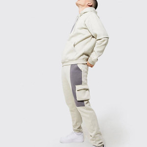 Nouvel ensemble de survêtement pour homme en molleton 100 % coton, coupe oversize, avec sweat à capuche et pantalon de jogging, respirant, pour usage quotidien - Product Image 2