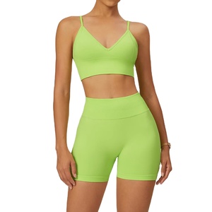 Conjunto de Ropa Deportiva para Mujer de 3 Piezas, Fabricación Profesional, Secado Rápido y Transpirable, Conjunto de Yoga sin Costuras con Patrón Sólido, 2026 - Product Image 6