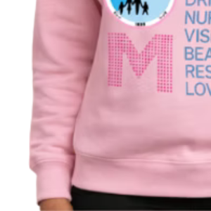 เสื้อสเวตเชิ้ตคอกลมสีชมพูสำหรับผู้หญิง ลาย MOM Love แขนยาว สวมใส่สบายทุกวัน เสื้อผ้าแฟชั่นทันสมัย - Product Image 4
