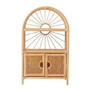 Rattan Sunshine Shelf Kids <b>Wardrobes</b> Cabinet Furniture Nursery Room Sun Design Natural Woven <b>Storage</b> Cabinet Wholesale - Product Image 2