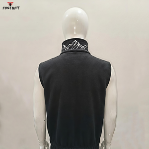 All-Season Waterproof Windproof Breathable Quick-Dry Woolen Outdoor Outer Wear Fleece Solid Color Autumn Stand Collar <b>Vest</b> - Product Image 2