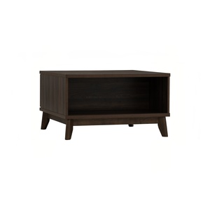 Mid Century Modern Square Coffee <b>Table</b> Dark <b>Walnut</b> Wood Center <b>Table</b> with Front Storage Drawer Retro Living Room Furniture - Product Image 4