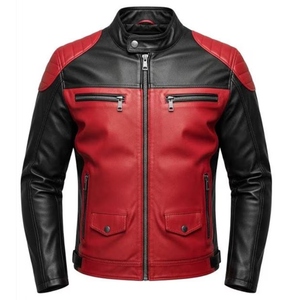 เสื้อแจ็คเก็ตหนังผู้ชายสไตล์สตรีทแวร์ลำลอง แบบ Biker ซิปยาวเต็มตัว มีกระเป๋าหน้าอก เย็บอย่างทนทาน ขายส่ง รับออกแบบตามสั่ง - Product Image 1