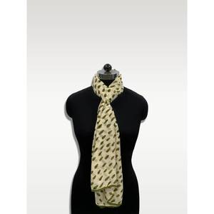 Cotton Leaf Pattern <b>Long</b> Women's Multi-Purpose Scarf - Product Image 1