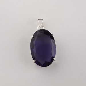 Colgante de Topacio Azul en Plata de Ley 925, Joyería con Piedra Preciosa de Nacimiento de Septiembre para Mujeres y Niñas, Regalo Elegante - Product Image 6
