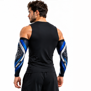 Mangas de compresión para hombre, personalizadas, para correr, ciclismo, fitness, deportes, transpirables, elásticas, para entrenamiento, atléticas, protectoras y de soporte. - Product Image 6