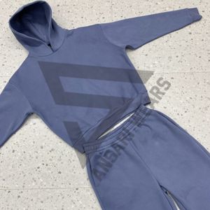 Nuevo Conjunto de Chándal de Invierno de 2 Piezas 2026Whiter: Sudadera con Capucha Oversize y Pantalones Jogger con Pedrería, Ecológico y de Color Liso - Product Image 3