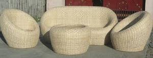 Ensemble de canapés de jardin en rotin, mobilier d'extérieur tressé, suite de sièges de patio avec coussins et table basse à prix de gros et abordable - Product Image 2