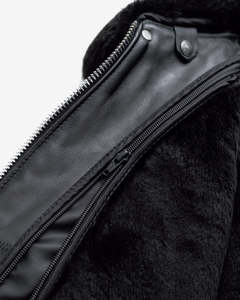 Chaqueta de Aviador de Cuero Genuino Premium para Hombre con Forro de Piel Sintética, Cierre de Cremallera, Estilo Motero para Invierno - Product Image 5