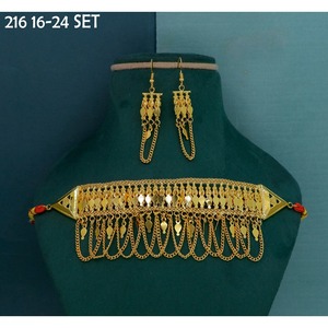 Luxury Exquisite Fashionable Middle Eastern <b>Wedding</b> Jewelry Latest MIJ Elegant High Quality Gold Plated Vintage Jewelry Set - Product Image 1