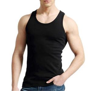 Débardeur de fitness décontracté pour homme, couleur unie, en coton, vente en gros OEM ODM - Product Image 3