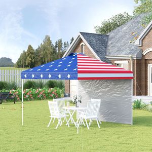 Kaleidoscope Party Pavilion 10FT Pop up <b>Canopy</b> with Sidewall Wheels Adjustable Height Pop up <b>Tent</b> for Outdoor Events - Product Image 2