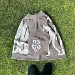 เสื้อยืดผู้ชายผ้าคอตตอนและโพลีเอสเตอร์ถักทรงโอเวอร์ไซส์ สปอร์ต ทรงปกติ แห้งเร็ว ระบายอากาศดี ดีไซน์เรียบ - Product Image 3