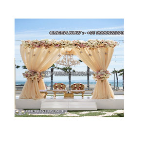 Low Budget Durable <b>Wedding</b> Fabric Mandap with Fiber Reinforced Plastic Construction - Product Image 1