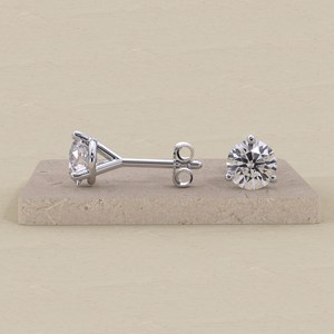 Round Cut Moissanite <b>Stud</b> Earrings 925 <b>Silver</b> With Gold Plated Fine Trending Jewelry Women Cute Gift For Party Wedding Charms - Product Image 3