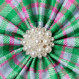 Broche de Flor Verde y Rosa, Elegante Pin Floral para Solapa, Accesorio de Lujo para Mujer, Decoración de Moda con Diseño de Pétalos y Centro de Perla - Product Image 3
