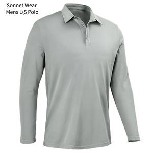 Chemises polo homme à manches longues unies - Product Image 2