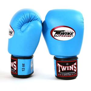 Gants de boxe jumeaux de qualité supérieure, bleu citron, vente en gros, logo personnalisé, pour adultes, entraînement de Muay Thai - Product Image 2