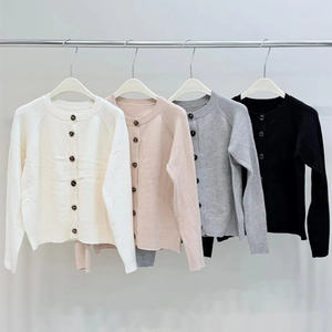 เสื้อคาร์ดิแกนไหมพรมคอวี แขนยาว สีพื้น สไตล์ลำลอง สำหรับผู้หญิง เหมาะสำหรับฤดูใบไม้ร่วง ติดกระดุม น้ำหนัก 380 กรัม รุ่น Fist Phi Sports -0011 - Product Image 4