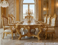 Modernes Palast-Esszimmer-Möbelset, Hochwertiges Designer-Teakholz, Faltbar, Platzsparend, Langlebig, Leiter-Rücken-Design, 10-Sitzer