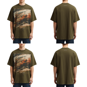Camiseta Premium INTENTION SPORTS para Hombre, Corte Holgado, Estampado Artístico Inspirado en el Movimiento, Serigrafía, Logotipo Personalizado en Color - Product Image 4