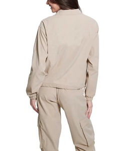 Pantalon cargo en jean peint multi-poches pour femme, taille haute, respirant, séchage rapide, 100 % polyester, délavé, décontracté, nouvelle collection - Product Image 3