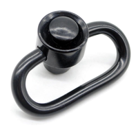 Attache de sangle pivotante à bouton-poussoir 1,25'' robuste à dégagement rapide, noire