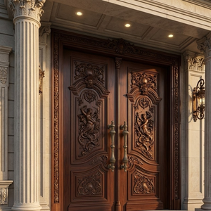 Poignée de porte cannelée en laiton massif Centurion |   Poignée de porte d'entrée moderne et durable pour usage hôtelier |   Architecture décorative - Product Image 3