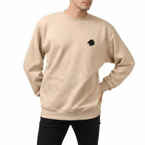 Bulk Order Plain Beige Crew Neck Sweatshirt Heavy 360gsm French Terry <b>Pullover</b> Basics Custom Logo Printed Winter <b>Jumper</b> - Product Image 6