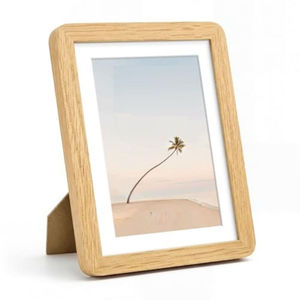Handcrafted Wooden <b>Photo</b> <b>Frame</b> Natural Rubberwood Wavy Edge Picture <b>Frame</b> With Carved Leaf Design for <b>Rustic</b> Home Decor Tabletop - Product Image 3